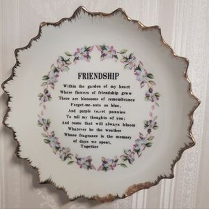 Floral Friendship Decorative Plate